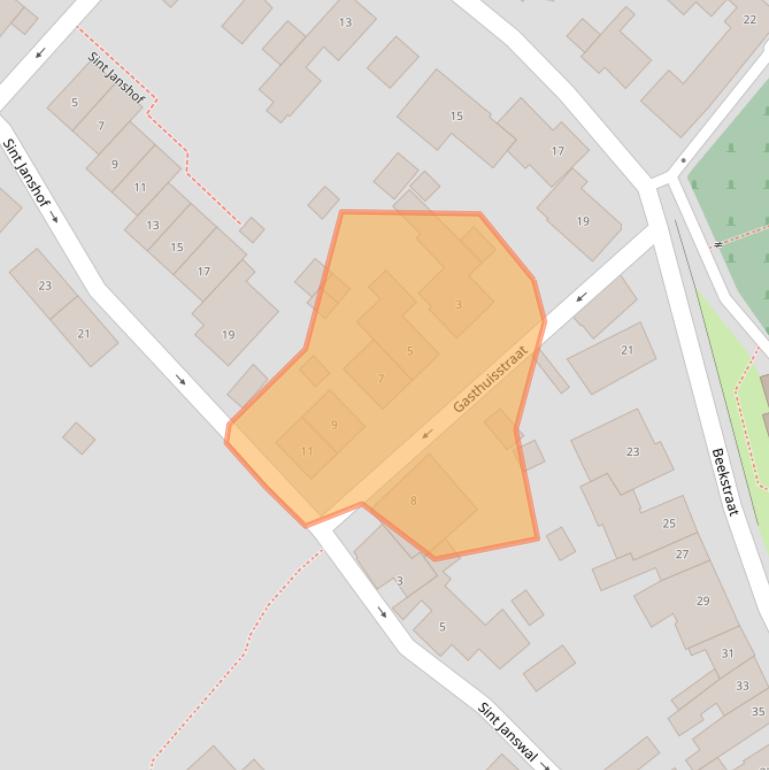 Kaart van postcodegebied 6118BH.