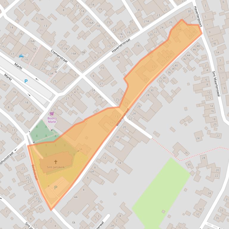 Kaart van postcodegebied 6118CA.