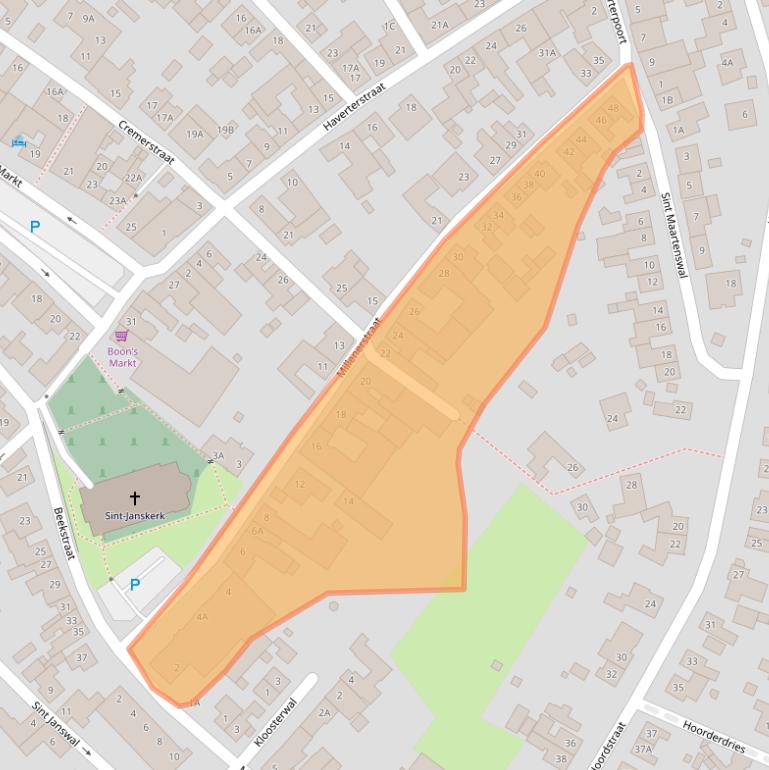 Kaart van postcodegebied 6118CB.