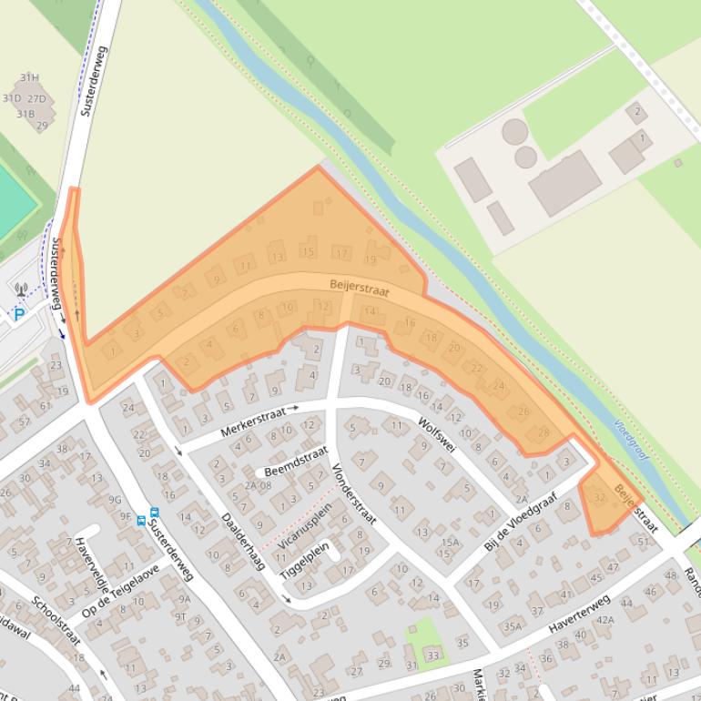 Kaart van postcodegebied 6118CS.