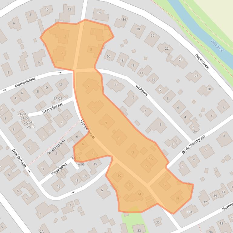 Kaart van postcodegebied 6118CZ.