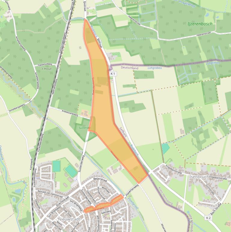 Kaart van postcodegebied 6118EB.