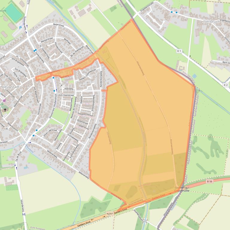 Kaart van postcodegebied 6118EC.