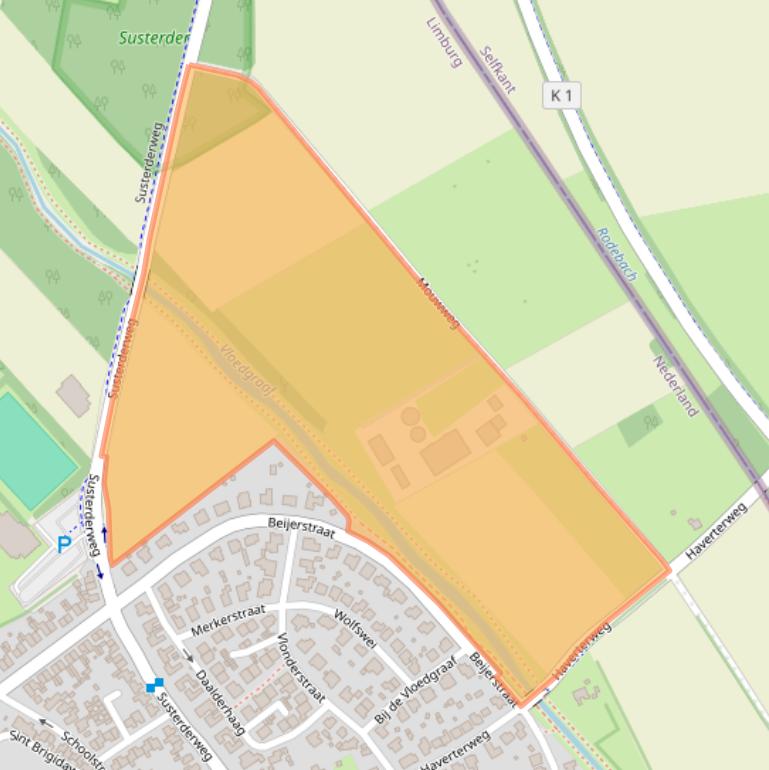 Kaart van postcodegebied 6118ED.