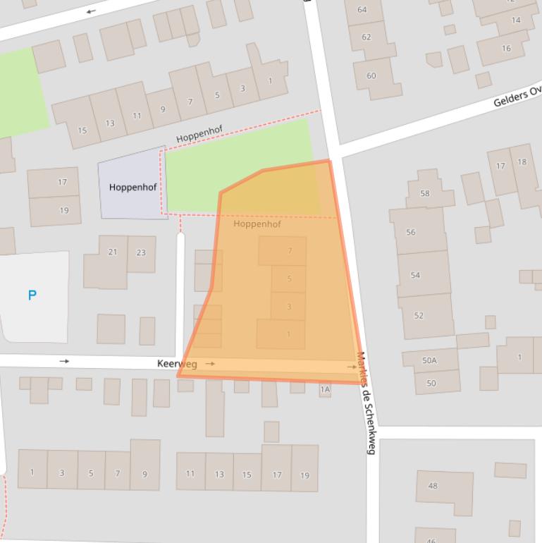 Kaart van postcodegebied 6118EE.