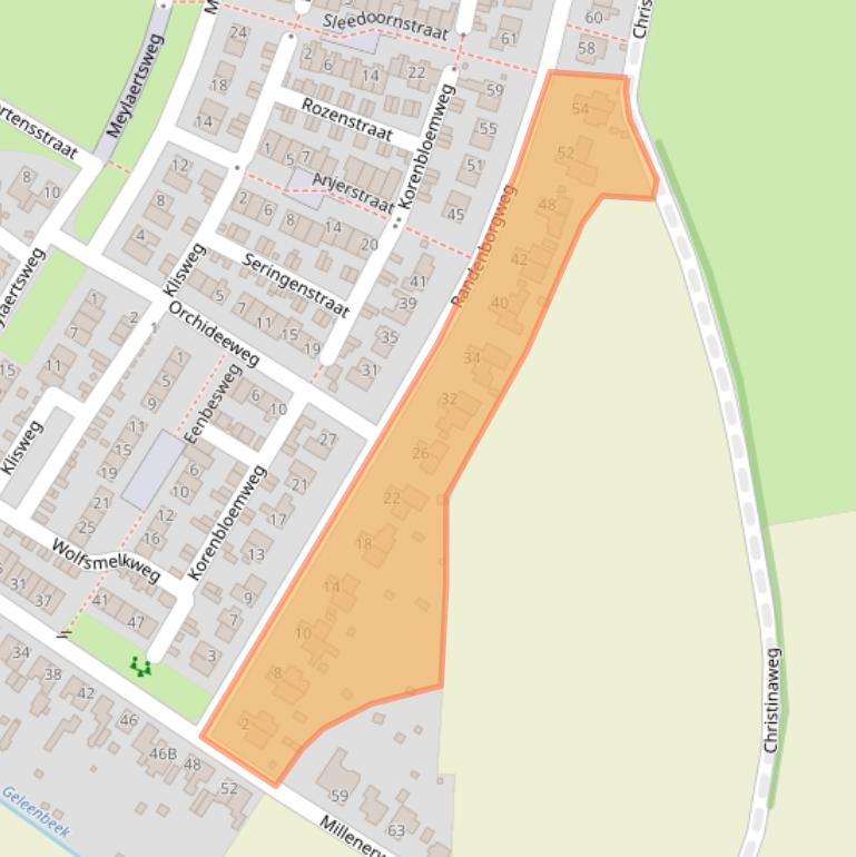 Kaart van postcodegebied 6118GE.