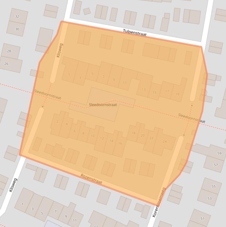 Kaart van postcodegebied 6118GH.