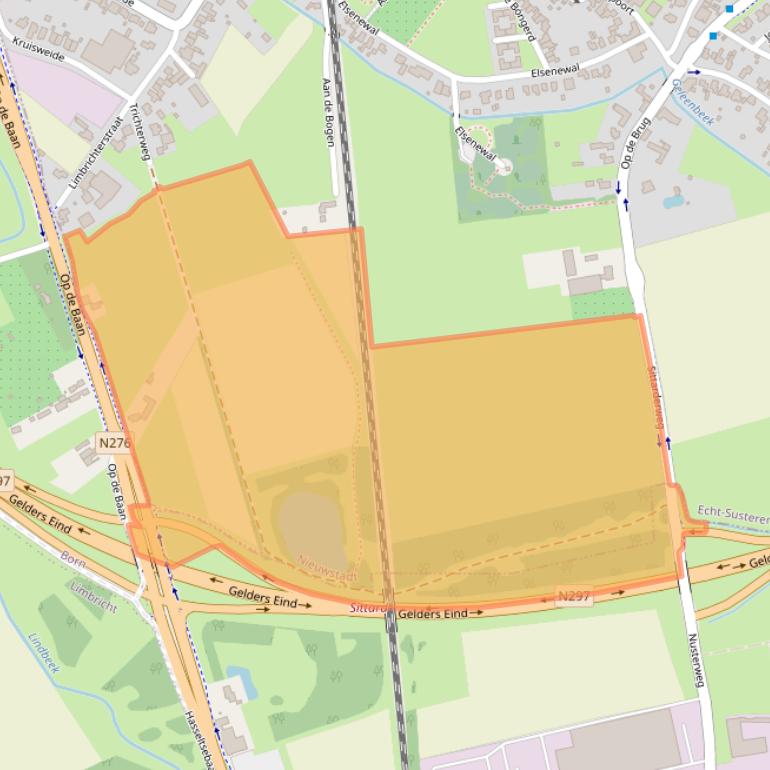 Kaart van postcodegebied 6118RD.