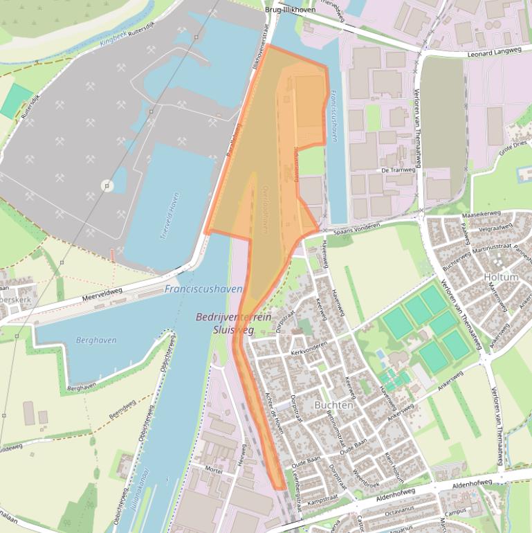 Kaart van postcodegebied 6121EZ.