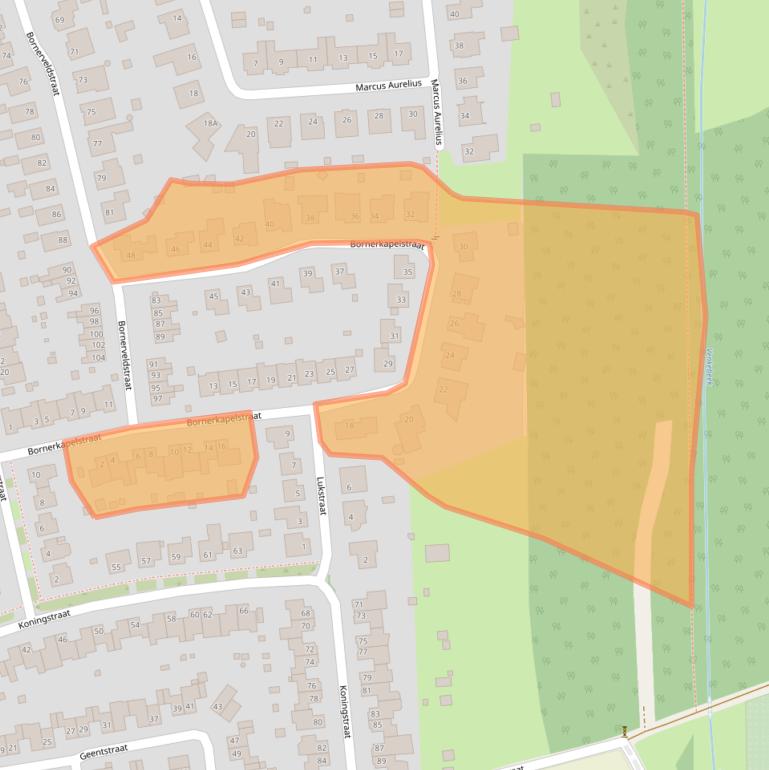 Kaart van postcodegebied 6121HM.