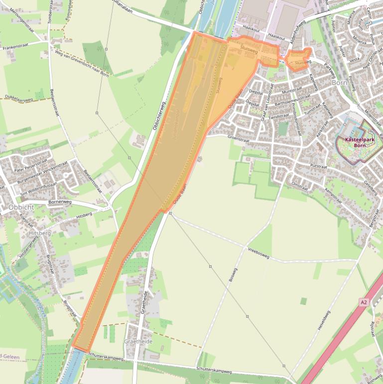 Kaart van postcodegebied 6121JR.