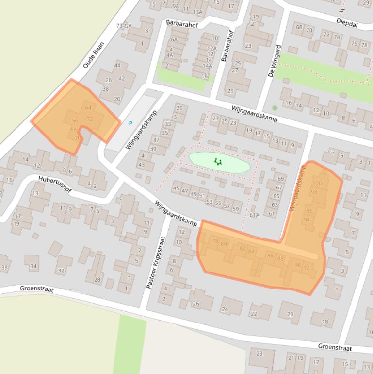 Kaart van postcodegebied 6121KB.