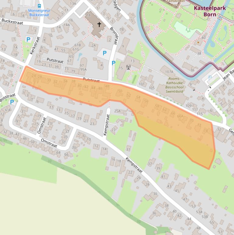 Kaart van postcodegebied 6121LK.