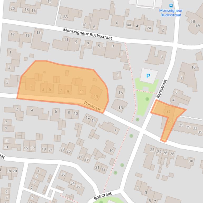 Kaart van postcodegebied 6121LP.