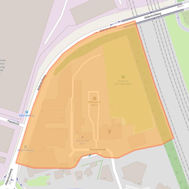 Kaart van postcodegebied 6121MA.