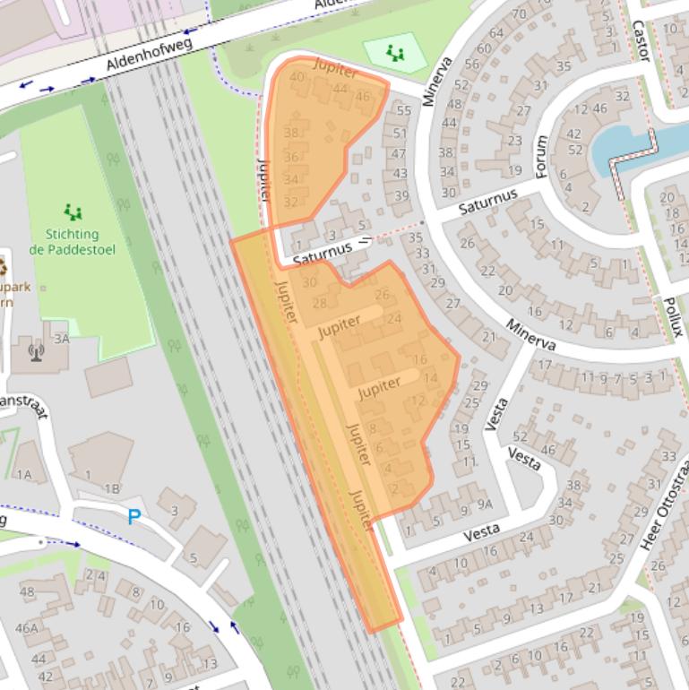 Kaart van postcodegebied 6121ND.