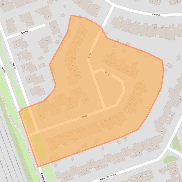 Kaart van postcodegebied 6121NH.