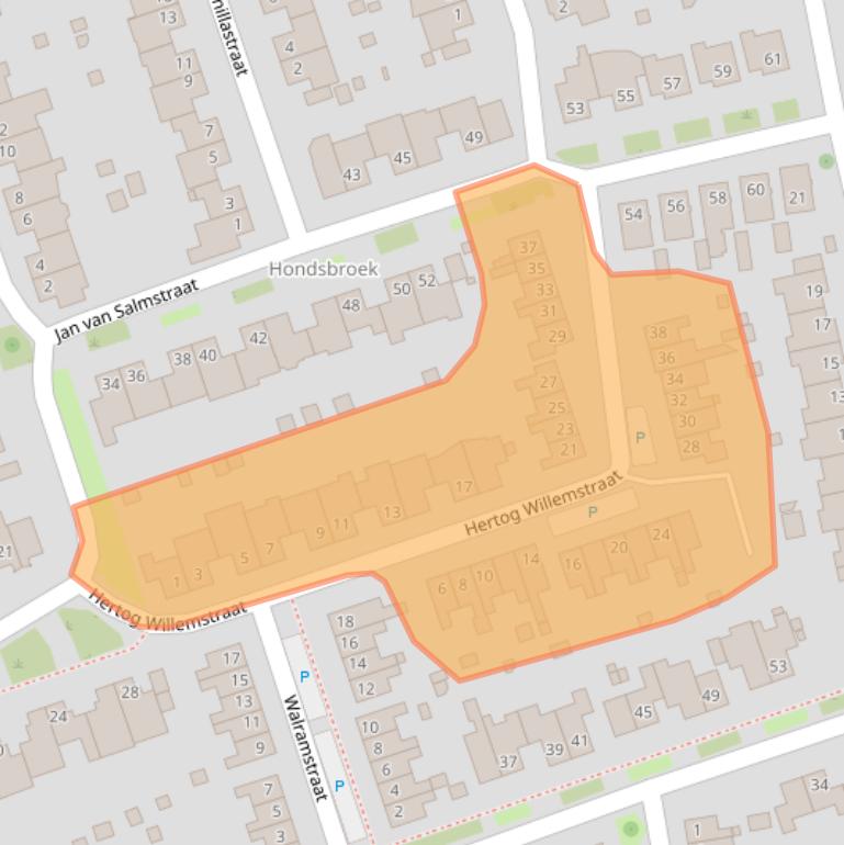 Kaart van postcodegebied 6121NJ.
