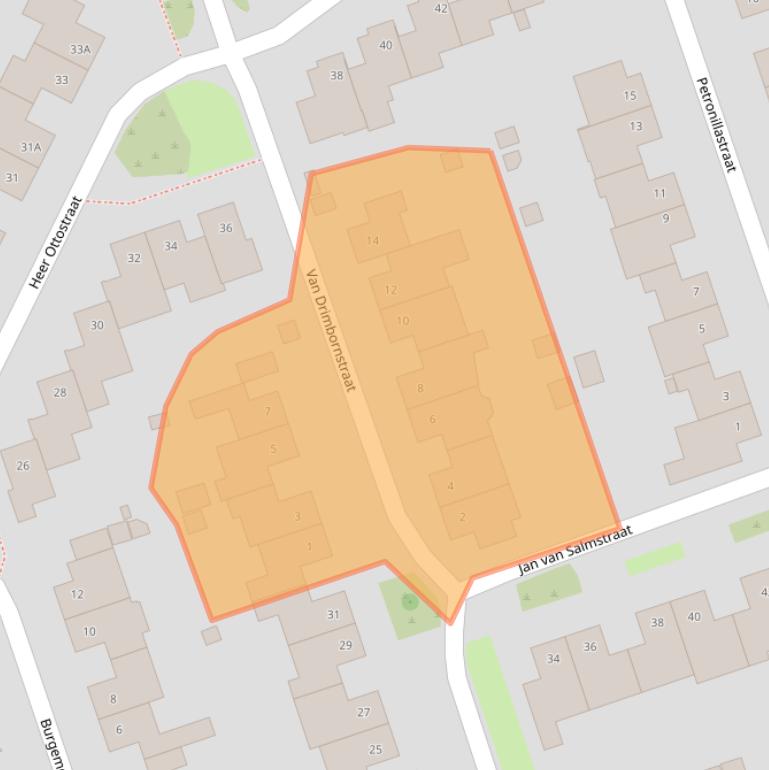 Kaart van postcodegebied 6121NN.