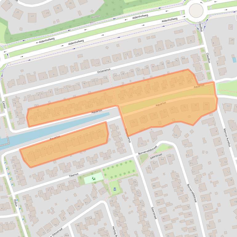 Kaart van postcodegebied 6121NV.