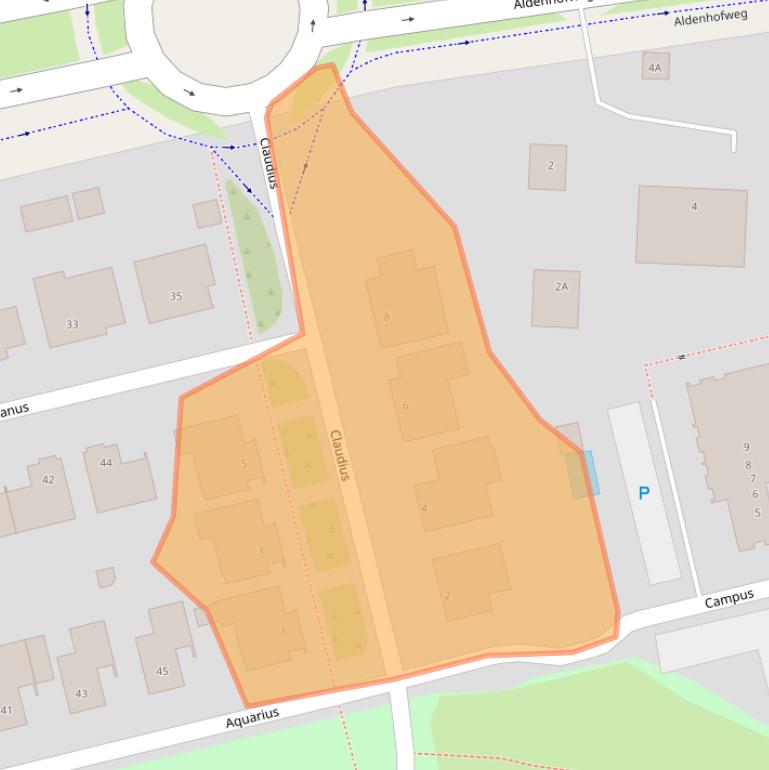 Kaart van postcodegebied 6121NW.