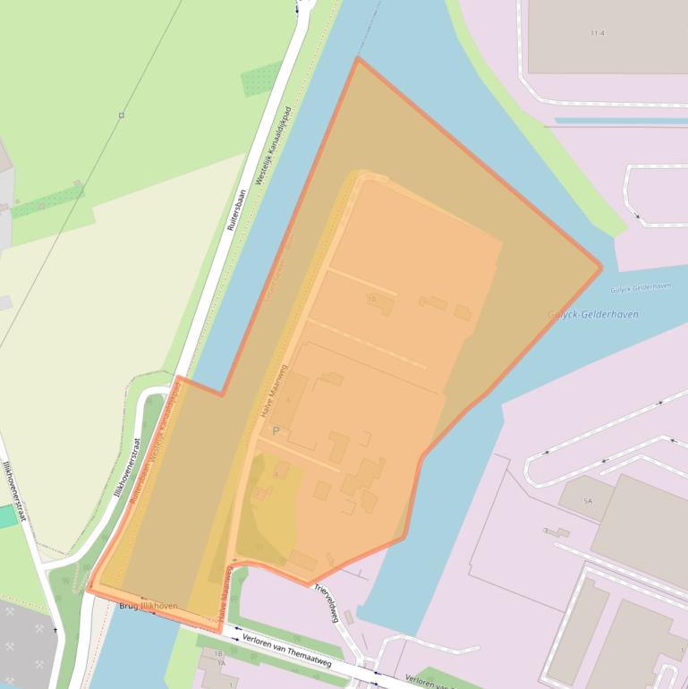 Kaart van postcodegebied 6121PB.