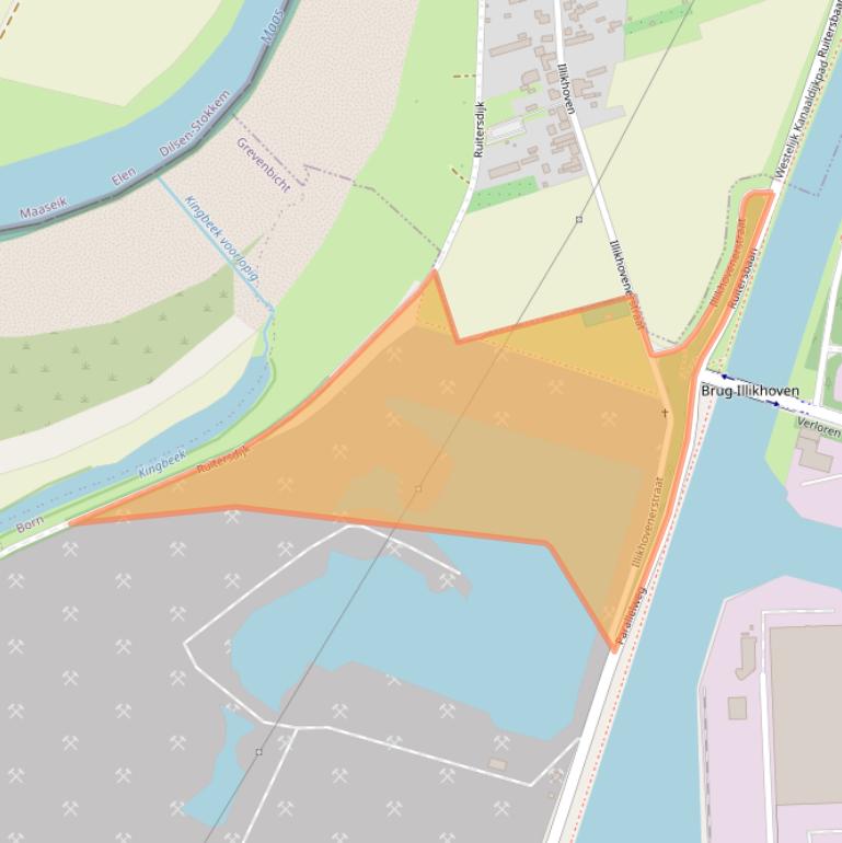 Kaart van postcodegebied 6121PG.