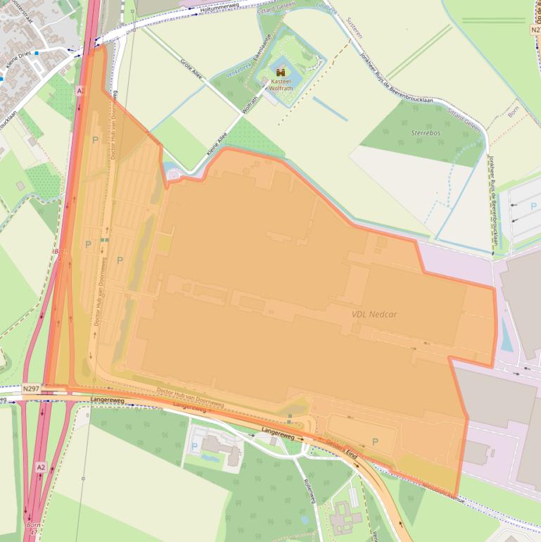 Kaart van postcodegebied 6121RD.