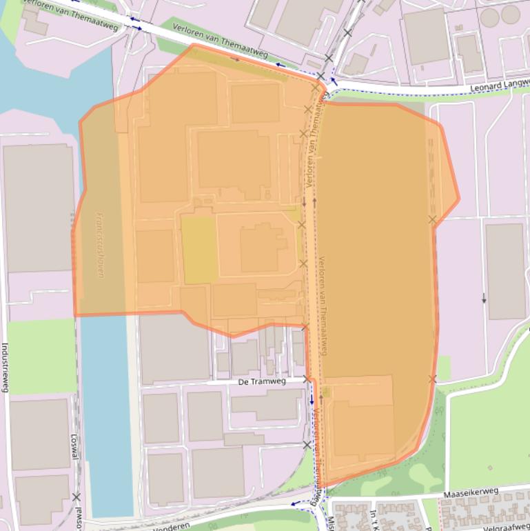 Kaart van postcodegebied 6121RG.