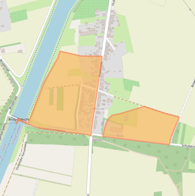 Kaart van postcodegebied 6121RP.