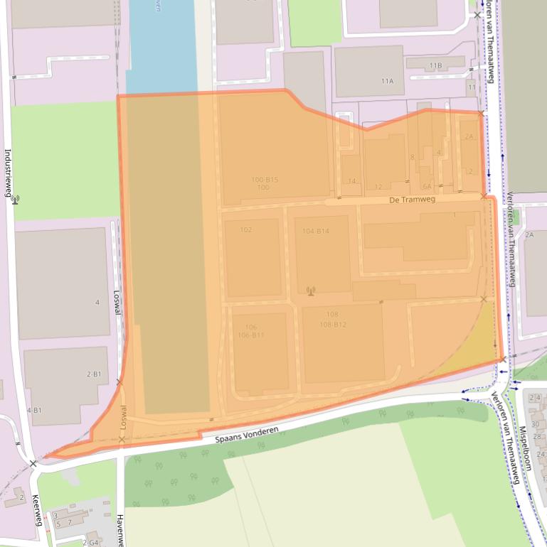 Kaart van postcodegebied 6121RX.