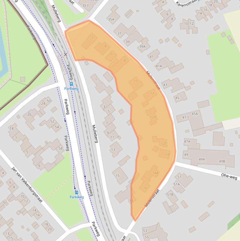 Kaart van postcodegebied 6121XG.