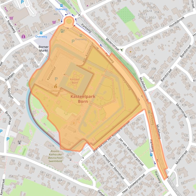Kaart van postcodegebied 6121XK.