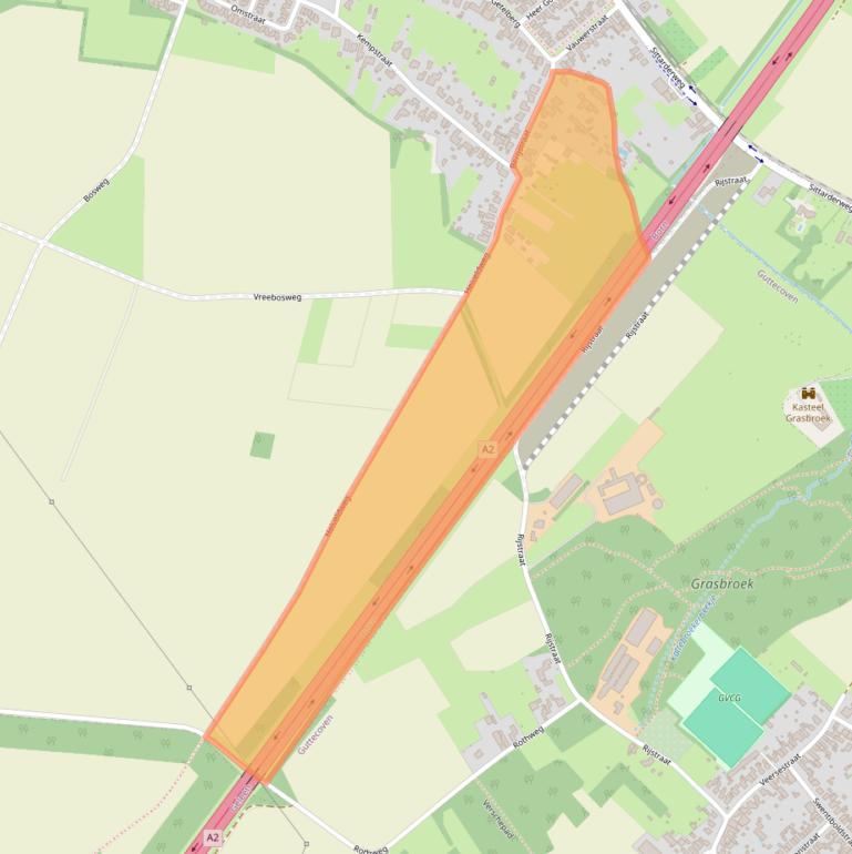 Kaart van postcodegebied 6121XT.