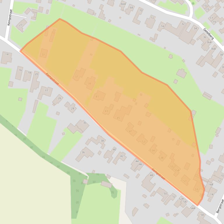 Kaart van postcodegebied 6121XW.