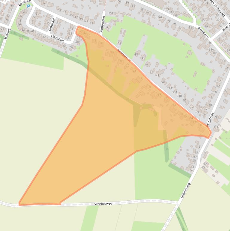 Kaart van postcodegebied 6121XX.