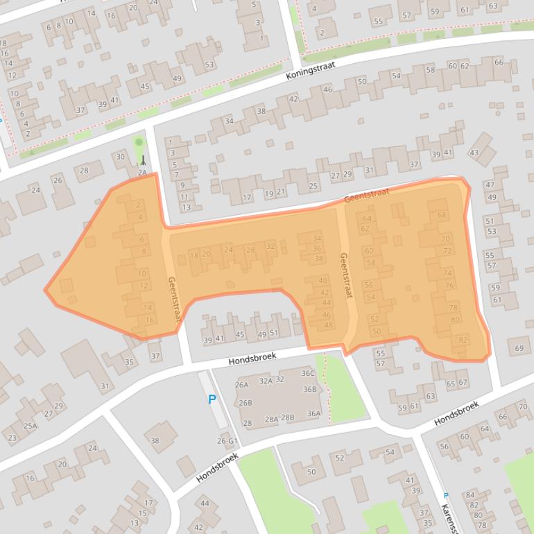 Kaart van postcodegebied 6121ZC.