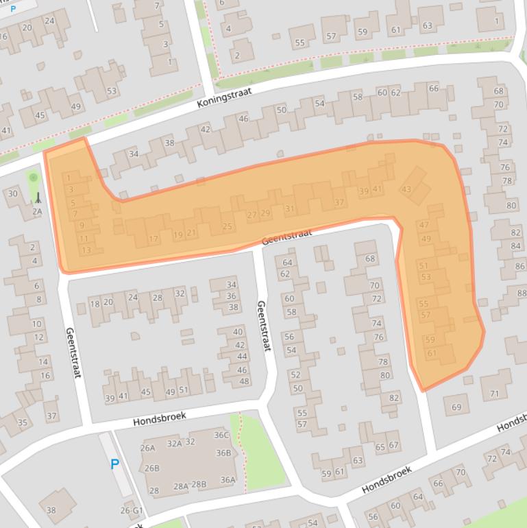 Kaart van postcodegebied 6121ZD.
