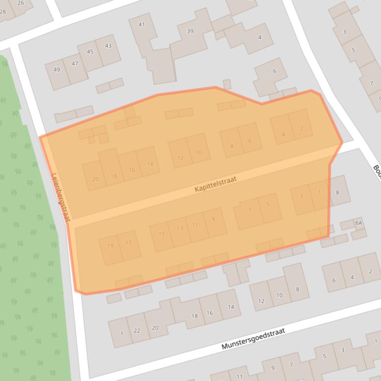 Kaart van postcodegebied 6122AG.