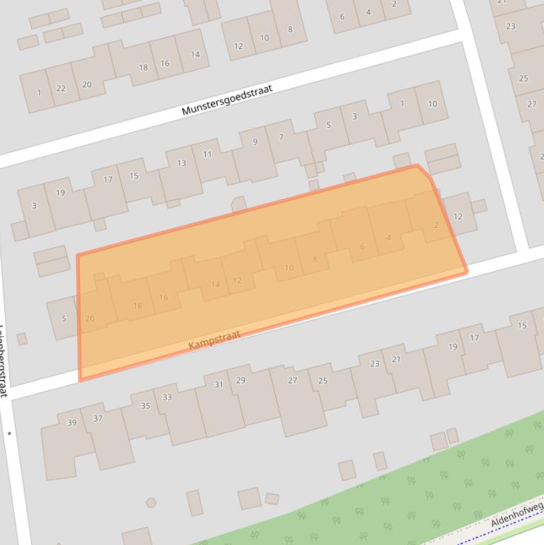 Kaart van postcodegebied 6122AJ.