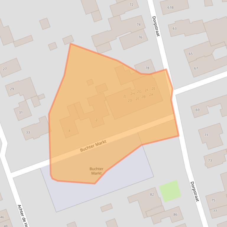 Kaart van postcodegebied 6122BE.