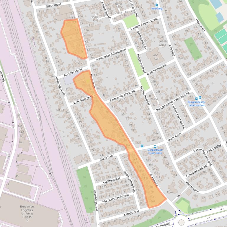 Kaart van postcodegebied 6122CC.