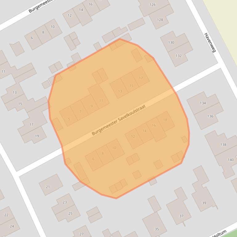 Kaart van postcodegebied 6122EE.