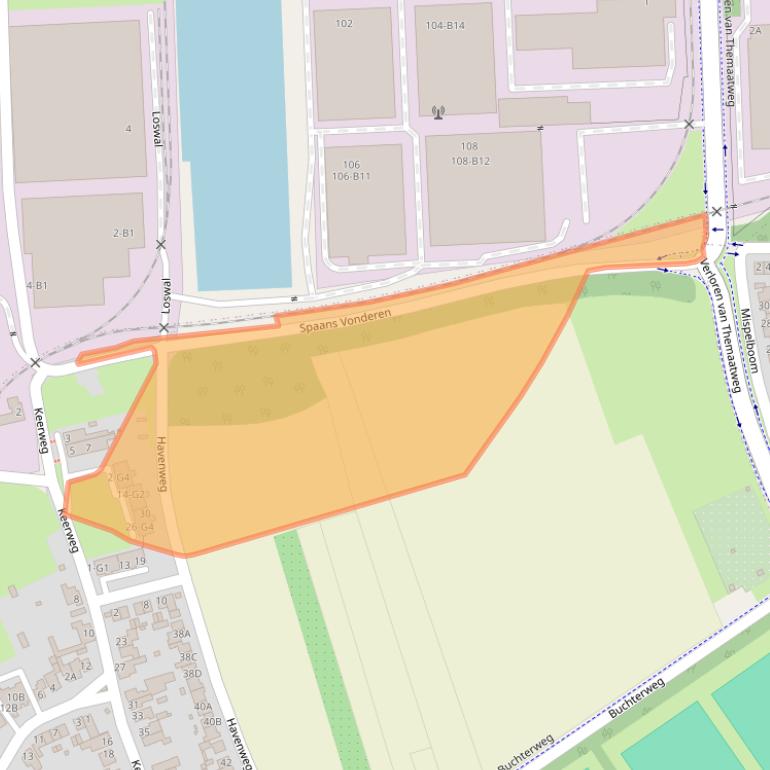 Kaart van postcodegebied 6122EH.