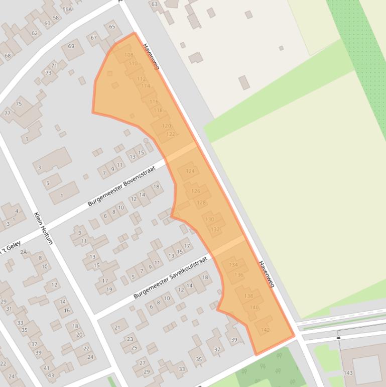 Kaart van postcodegebied 6122EL.