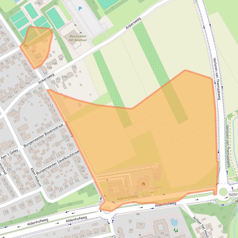 Kaart van postcodegebied 6122EN.
