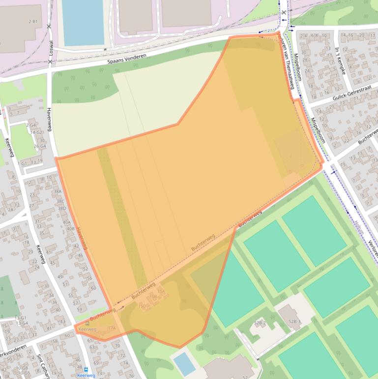 Kaart van postcodegebied 6122ER.