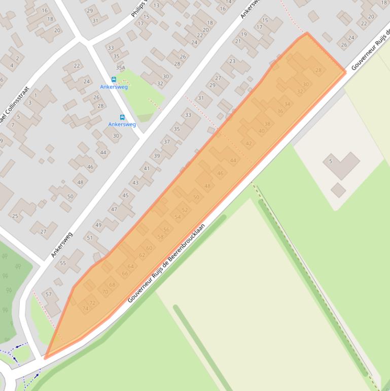 Kaart van postcodegebied 6123AC.