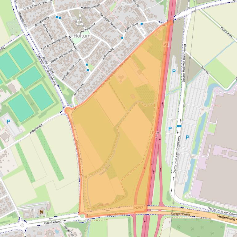 Kaart van postcodegebied 6123AD.