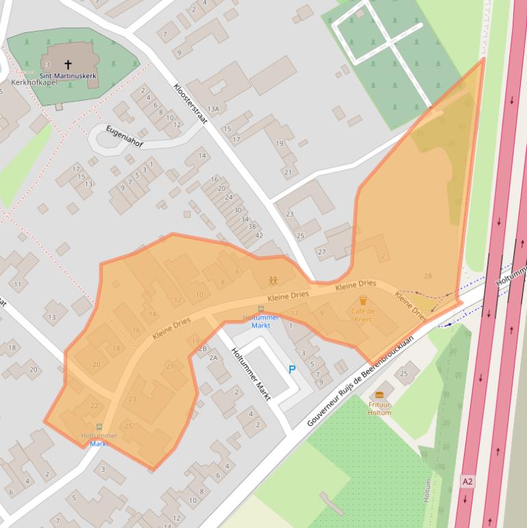 Kaart van postcodegebied 6123AL.